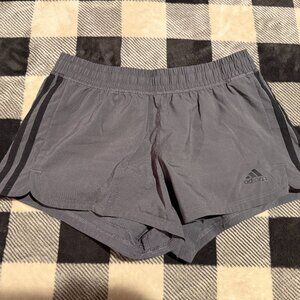Adidas Dark Gray and Black Women's Athletic Shorts